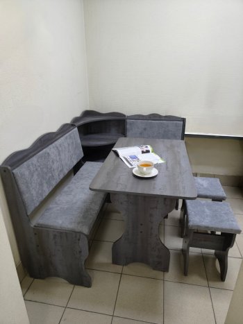 Кухонный уголок Миссия с полкой ткань в Верхоянске - mebel154.com