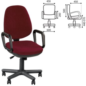 Кресло Comfort GTP, с подлокотниками в Верхоянске - mebel154.com