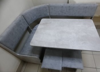 Кухонный уголок Миссия V велюр (цемент) в Верхоянске - mebel154.com