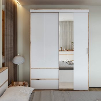 Шкаф-купе Брауни 1.5м в Верхоянске - mebel154.com