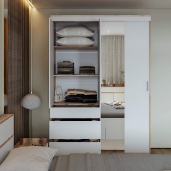 Шкаф-купе Брауни 1.5м в Верхоянске - mebel154.com