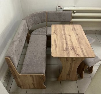 Кухонный уголок Миссия V велюр (дуб вотан) в Верхоянске - mebel154.com