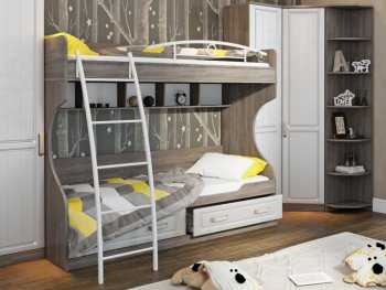 Кровать Прованс с металлической лестницей ТД-223.11.01 в Верхоянске - mebel154.com