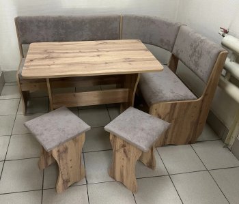 Кухонный уголок Миссия V велюр (дуб вотан) в Верхоянске - mebel154.com