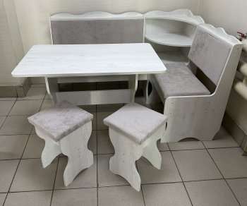 Кухонный уголок Миссия с полкой ткань в Верхоянске - mebel154.com