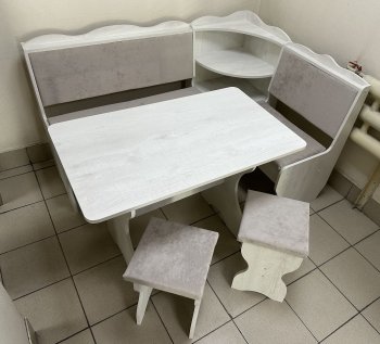 Кухонный уголок Миссия с полкой ткань в Верхоянске - mebel154.com