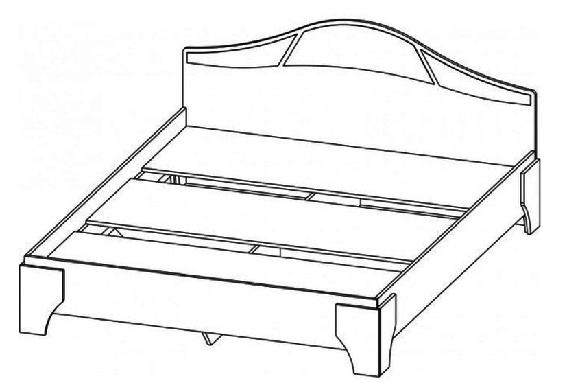 Кровать  1400 Лагуна-5(основание-щит) в Верхоянске - mebel154.com