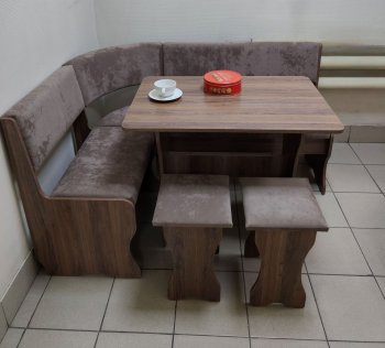 Кухонный уголок Миссия  V велюр(коричневый) в Верхоянске - mebel154.com