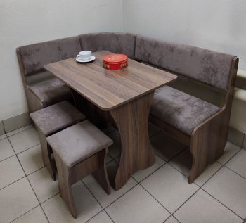 Кухонный уголок Миссия  V велюр(коричневый) в Верхоянске - mebel154.com
