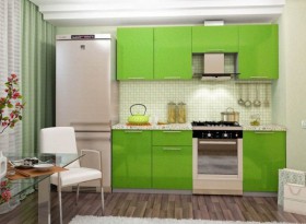 Кухня Олива зеленый металлик модульная в Верхоянске - mebel154.com