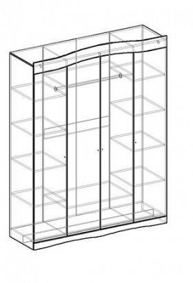 Шарлота шкаф 4-х створчатый в Верхоянске - mebel154.com