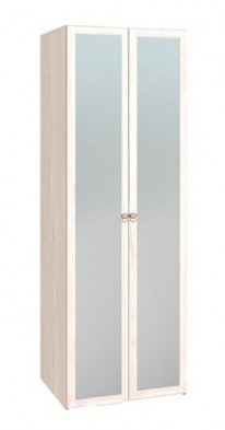 Шкаф для одежды 2-х дверный с зеркалом 54-2 Бриз в Верхоянске - mebel154.com