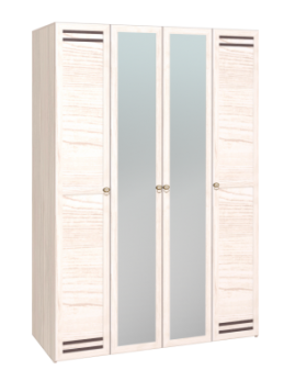 Шкаф для одежды 4-х дверный 555 Бриз в Верхоянске - mebel154.com