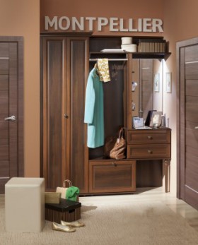Шкаф-пенал для одежды и белья 3 Montpellier в Верхоянске - mebel154.com