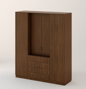 Шкаф распашной 4-х створчатый с 2 ящиками в Верхоянске - mebel154.com