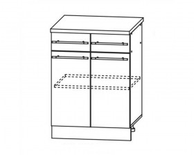 Скала С2Я 600 шкаф нижний с ящиками в Верхоянске - mebel154.com
